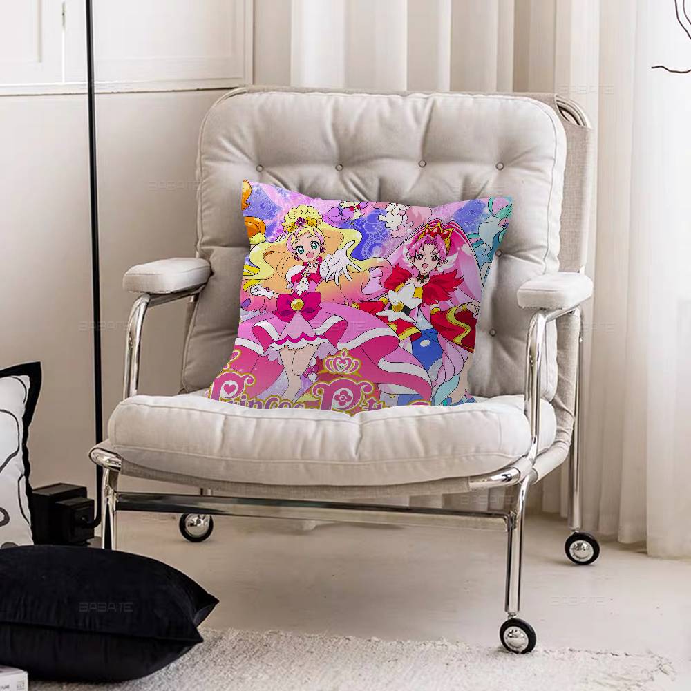 Pretty Cure Precure Princess Anime Cushion Cover Polyester Sofa Cushions Decorative Throw Pillows Home Decoration Pillowcover