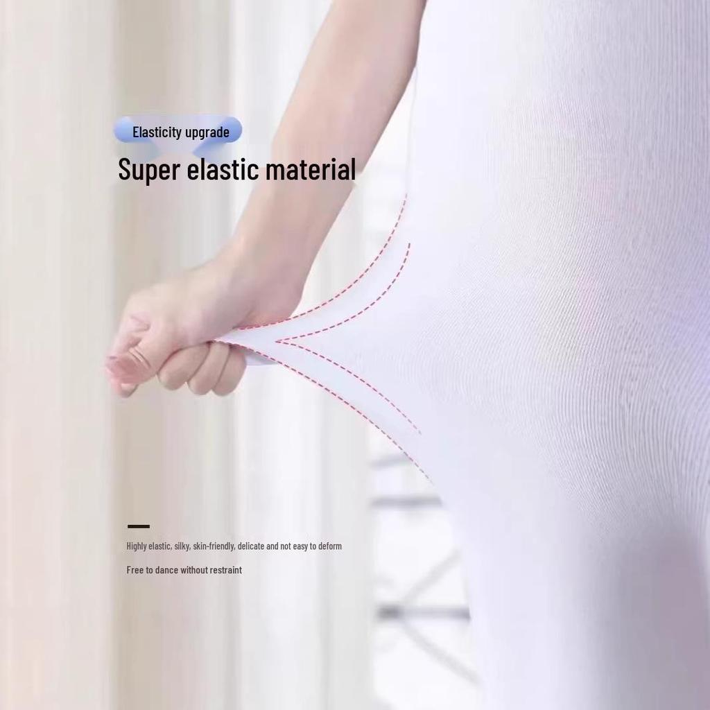 Children's White Thin Tights for Girls - Spring, Summer, Autumn Dance and Practice Leggings