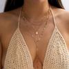 Boho Multilayer Starfish Shell Seahorse Pendant Long Necklace For Women Imitation Pearl Beaded Choker Beach Party Jewelry Gifts