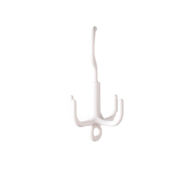 Plastic Multiarm Closet Hook With Rotating Fourclaw Design For Home Organization