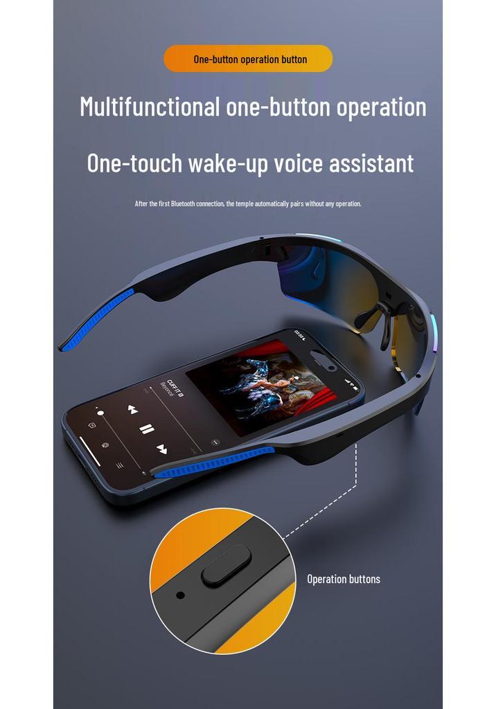 G79-AI Smart Translation Bluetooth Sunglasses – Black Tech for Outdoor Sports, Calls & Music