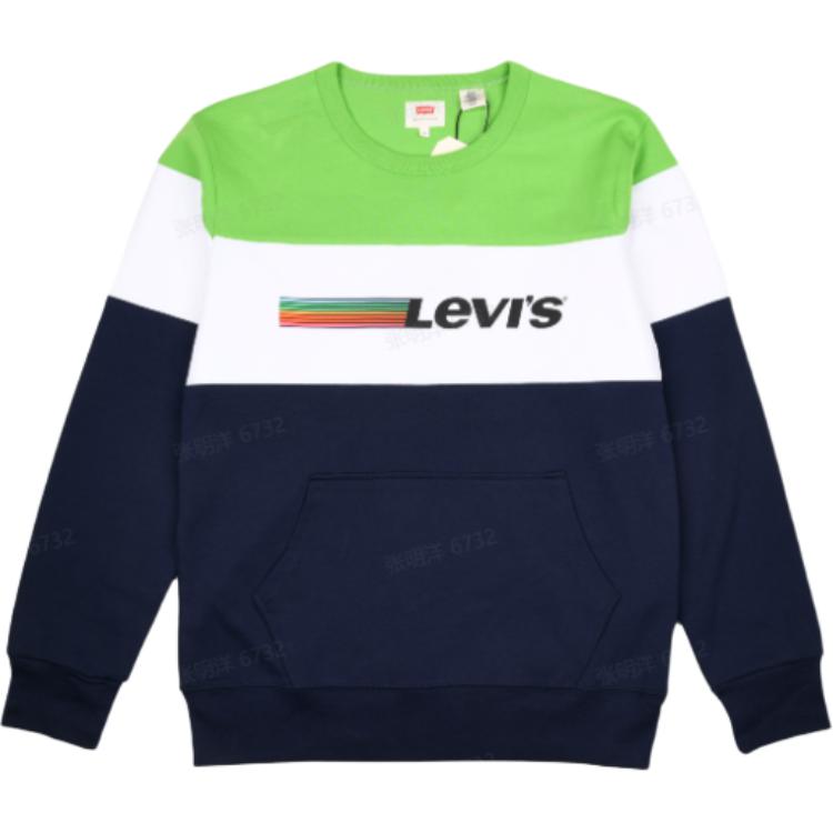 

Levis Толстовка мужская модная повседневная с логотипом в стиле колор-блок, с длинным рукавом, зеленая 85581-0000 L