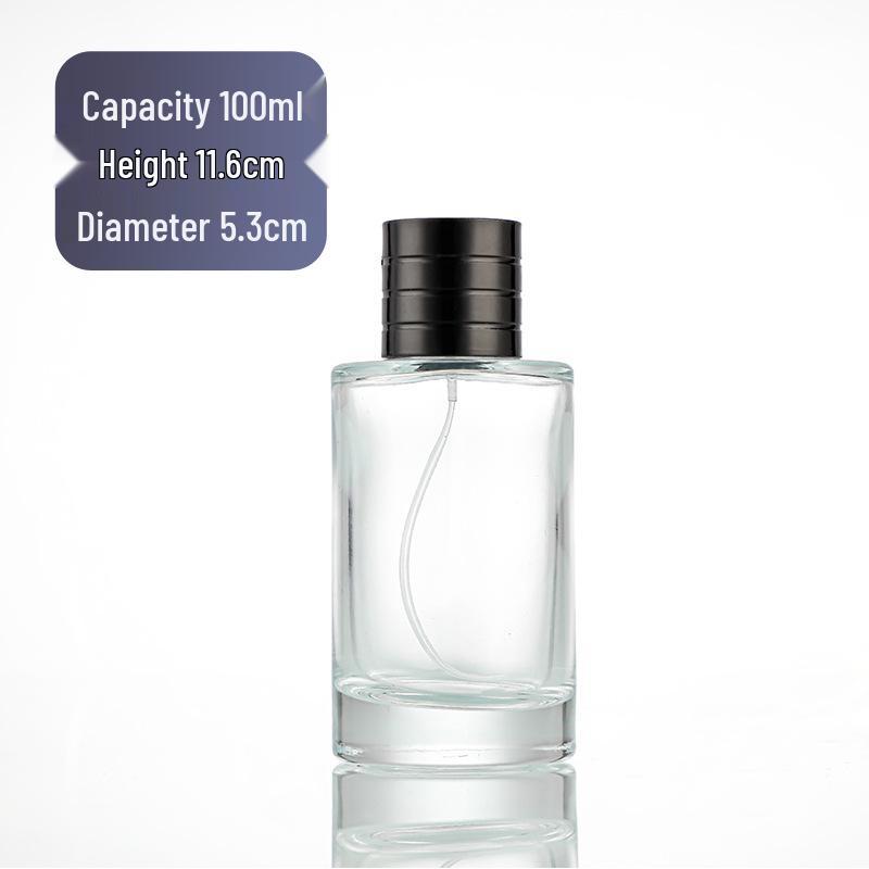 Thick-soled Round-mouth Transparent Fine Mist Refillable Perfume Bottle for Cosmetics and Hydration Samples