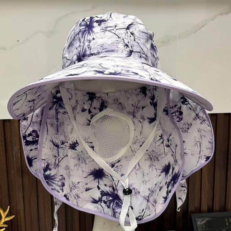 

Защита шеи от ультрафиолета женская рыболовная шляпа с широкими полями и сетчатой полостью для лица, летняя шляпа от солнца