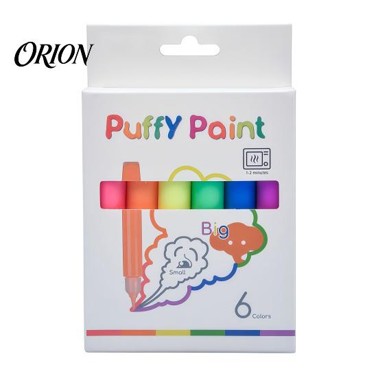 6 Colors Popcorn Pens Pens, 3D Relief Art Pen, Heat Activated, Puffy Handmade Gift Ideas for Kids Drawing DIY Craft Projects, Works on Different