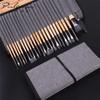 Paul Gauguin 24-Piece Paint Brush Set for Fine Art - Nylon Brushes for Watercolor, Acrylic & Oil Painting