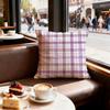 Checkered pattern Cushion Cover Set of  Decorative Short Plush Pillow Covers for Sofa Soft  Cushion Case x cm