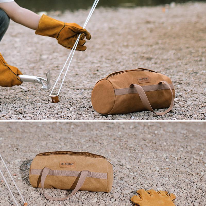 Tool Bag, Outdoor Camping Accessories Storage Bag, Tent Wind Rope Storage Bag, Camping Portable Ground Nail Bag, Round Bag