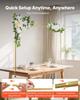 Over the Table Rod Stand with Clamps, Adjustable 71-249 Cm Length & 33-106 Cm Height, Table Arch Stand with Floral Accessories, Gold Balloon Frame for