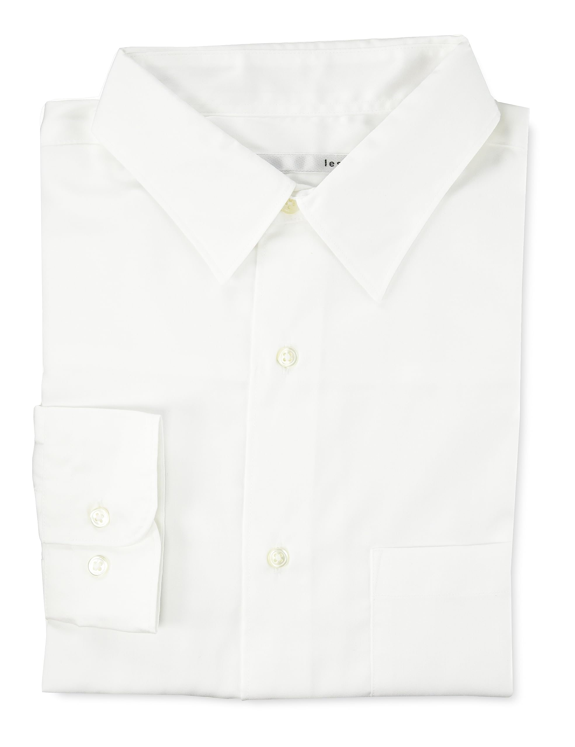

Yofuku no Aoyama Men s Dress Shirt, Long Sleeve, Regular Collar, Wide Silhouette, White/Solid