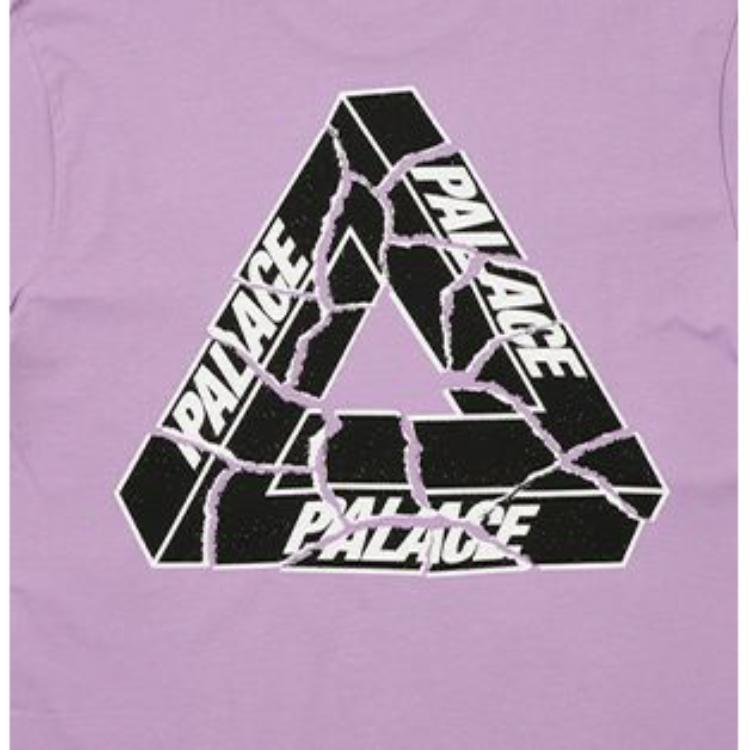 Palace Tri-Ripped T-Shirt Light Purple Unisex Tops P25TS027