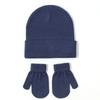 Autumn Winter Boys Girls Knitted Hat Glove Set Fashion Joker Solid Color Thick Soft Warm Wool Hooded Party Photography Props