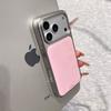 Ins Korean Minimalist Electroplated Pink Resin Phone Case For iPhone 17 Promax Air 16 15 14 13 12 11Pro Max Plus XSMAX Y2K Cover