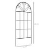 Garden Trellis Set of 2 Metal Support for Climbing Plants - 51 X 120 Cm Black