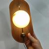 Nordic luxury marble wall lamp wooden staircase lamp corridor living room study room decoration bedside LED lighting fixture