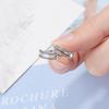 Stamp 925 Sterling Silver Crystal Circle Earring for Women Making Jewelry Gift Wedding Party Engagement