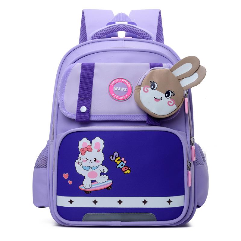 School BagsNew children's , primary school students' casual cute backpack, large-capacity burden-reducing backpack for grades 1-3