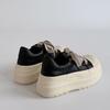 Fashion canvas single shoes simple lace-up casual board shoes women's autumn thick-soled heightening muffin sports shoes white shoes tide