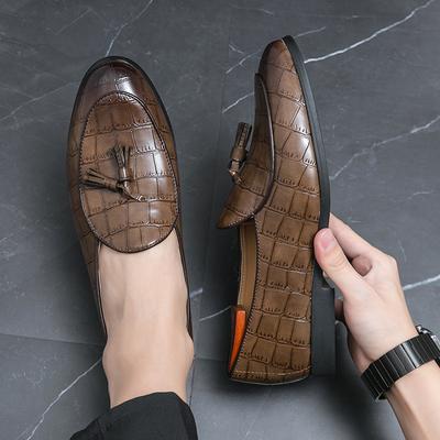 Zapatos de Cuero de Moda Zapatos Casuales de Negocios para Hombre Vestir Tenis De Hombre Mocasines Mokasin Tenis Caballero Zapatillas de Diseño