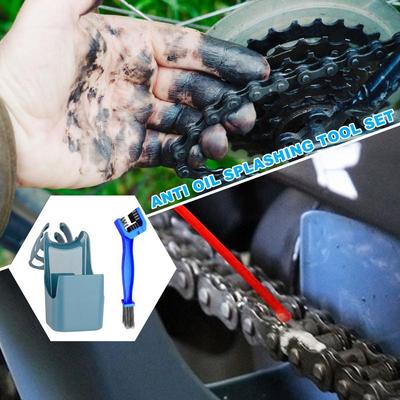 Professional Motorcycle Bike Chain Oil Storage Tool Box Chain Cleaning Oil Splash-Proof Tool Chain Oil Anti-Spray Tool Accessori