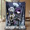 Murder DronesPrinted Flannel Blanket Cozy Skin-Friendly Warm Throw for Couch Bed Indoor Daily Use