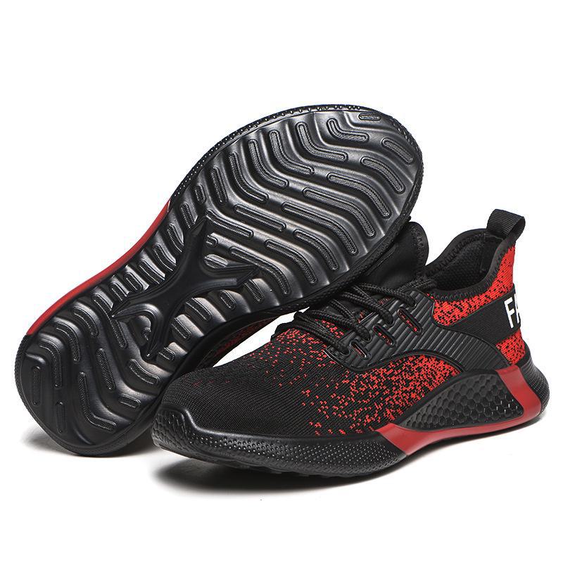 

Защитная рабочая обувь со стальным подноском: Ударопрочные и устойчивые к проколам, Всесезонные, Новый трансграничный стиль, Летающий тканый дизайн. 48