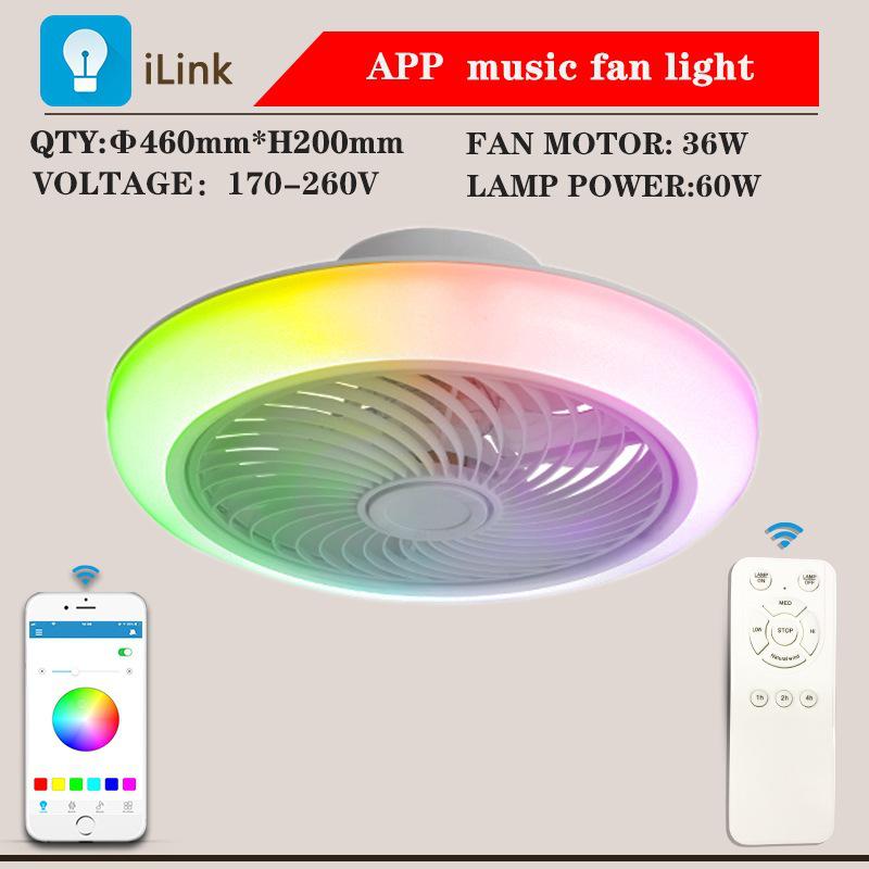 Ultra-Thin Inverter Ceiling Fan Light - Modern Minimalist Design for Bedroom, Dining, and Living Room