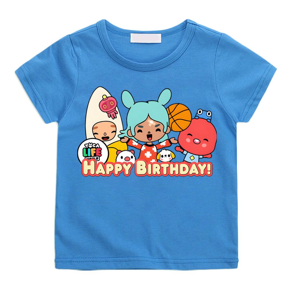 

Toca Boca World Kawaii Cotton T-shirts Short Sleeve Boys Girls Children T Shirt Graphic Printing Clothes 8T