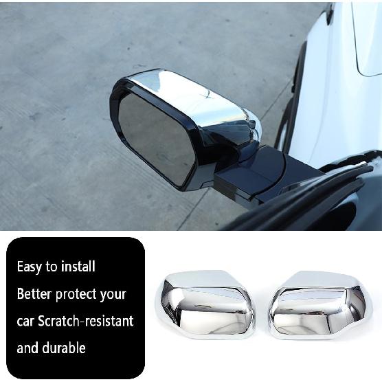 Car Accessories Fit For Toyota Tundra/Sequoia 2025 2024 2023 2022 Exterior Car Door Side Rearview Mirror Cover Trim With Turn Signal (Chrome) 2PCS