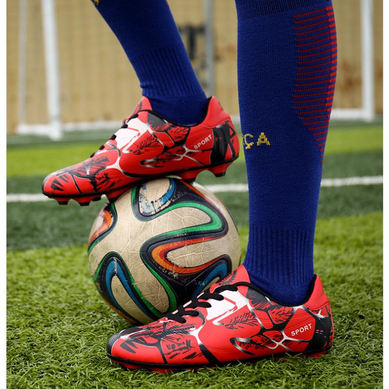 Children's Football Shoes Training Shoes Boys Girls Sneakers Student Broken Nail TF Studs Sneakers