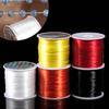 393 Zoll/Rolle Starkes elastisches Kristall-Perlenband 1 mm für Armbänder Dehnbares Fadenband Halskette DIY Schmuckherstellung Schnüre Linie