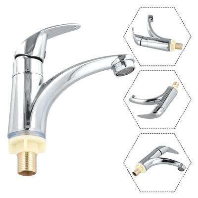 Practical Basin Faucet Tap Single Handle Replacement Single Cold Washbasin Water Tap Zinc Alloy Anti-drip Valve Core Bathroom