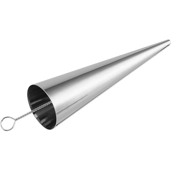 Stainless Steel Cone Roller Set 12 Pcs 3.5CM Conical Pastry Molds for Cannoli, Crepe Rolls, Ice Cream Cones, with Cleaning Brush
