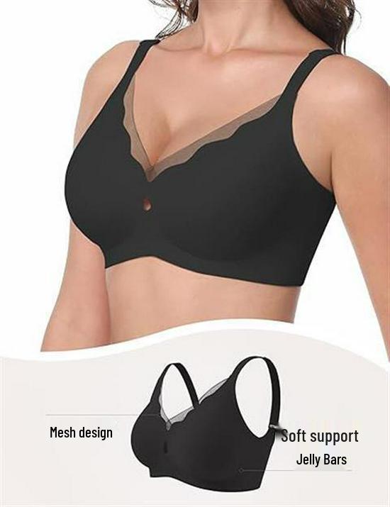 Plus Size Seamless Wavy Bra: Soft, Anti-Sagging Support, Sexy Lingerie for Women