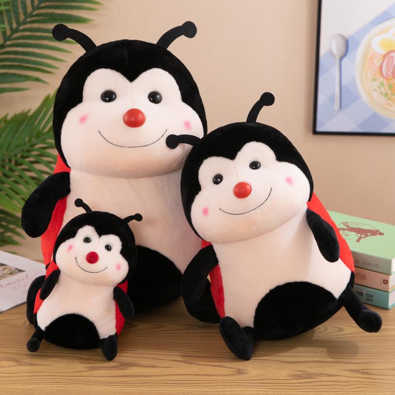 New Cartoon Seven Star Ladybug Plush Toy Cute Insect Doll Beetle Doll Gift