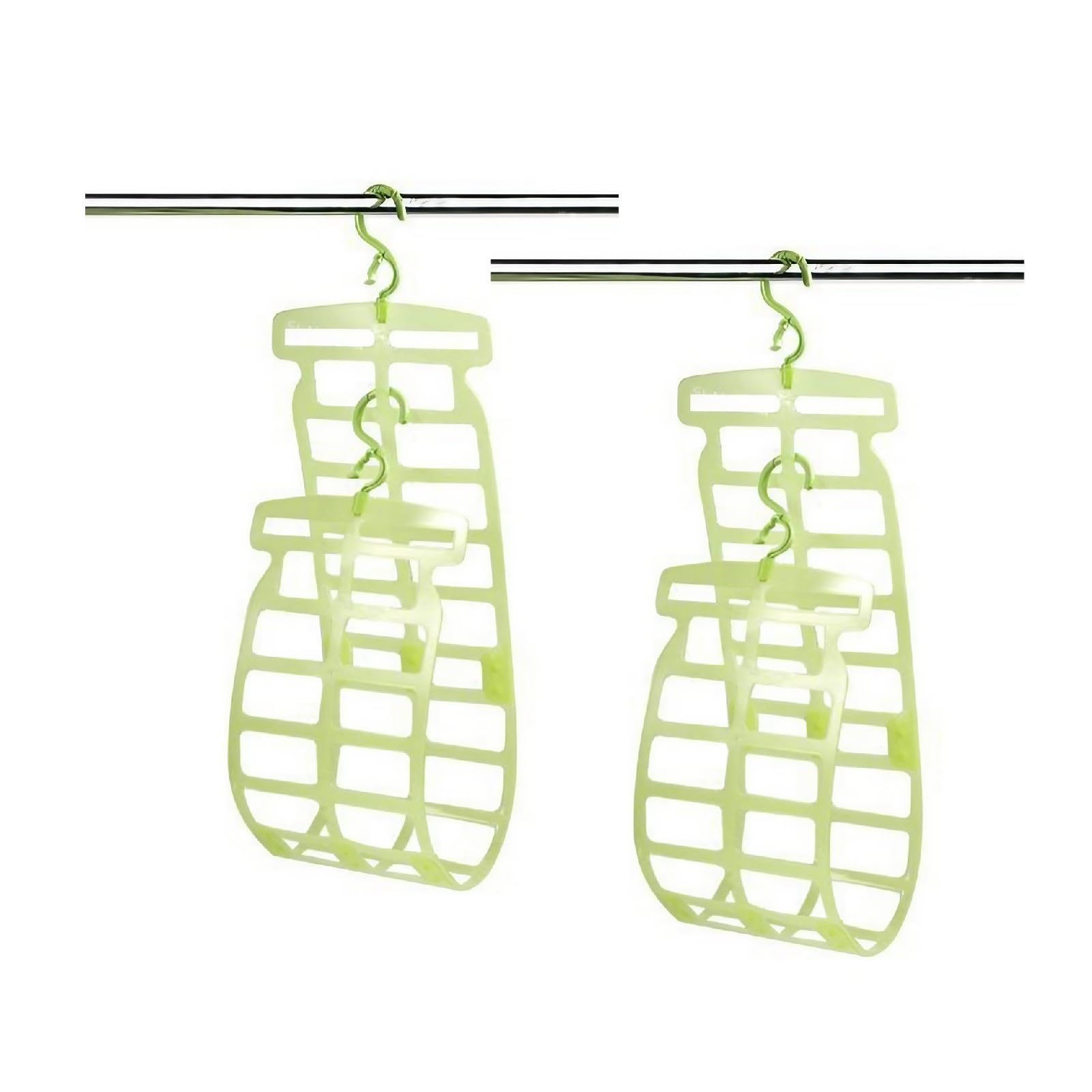 

CAWKAY Pillow Hanger, Set of 2, for Pillows, Plush Toys, Laundry, Drying Rack, Adjustable Size, 360-Degree Rotation (Green, Set of 2)