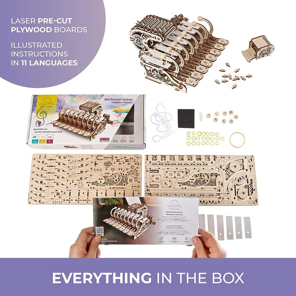 Ugears Mechanical Celeste 70178 Wooden Puzzle, Crafts & Models, No Glue or Tools Required, Intermediate/Adult
