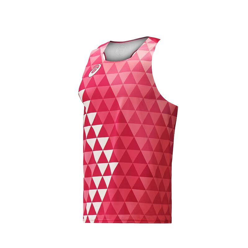 Asics Elite Breathable Quick-Dry Race Singlet Men Tops Red 2011C721-600