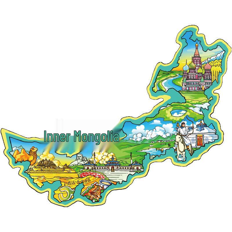 City Map Wooden Fridge Magnet - Creative Tourist Souvenir