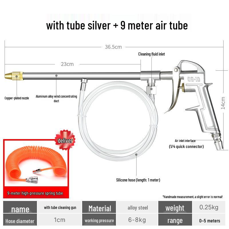 Dual-Use High-Pressure Pneumatic Cleaning Spray Gun for Cars and Engines