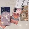For Cover Oppo A58 4G CPH2577 Case Love Heart Butterfly Cover Shell For Oppo A78 5G 4G CPH2565 Soft Clear TPU Bumper Etui