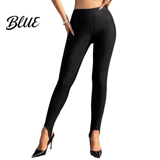 Women Leggings Elastic High Waist Glitter Design Long Pants Slim Fit Hip Lift Yoga Stretchy Bodycon