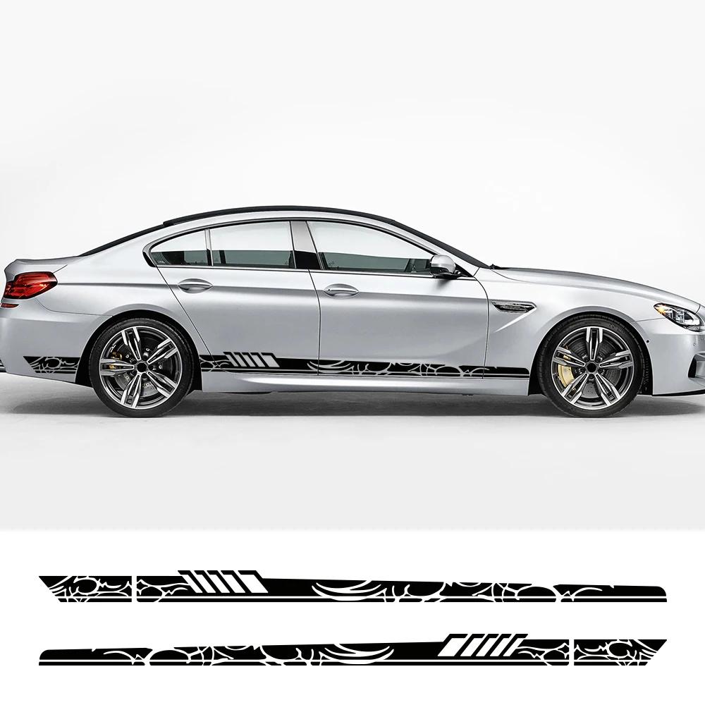 Car Body Side Stripe Graphic Stickers Sports Racing Vinyl Decals Decoration Suitable for All Cars Trucks SUVs Off-road Vehicles