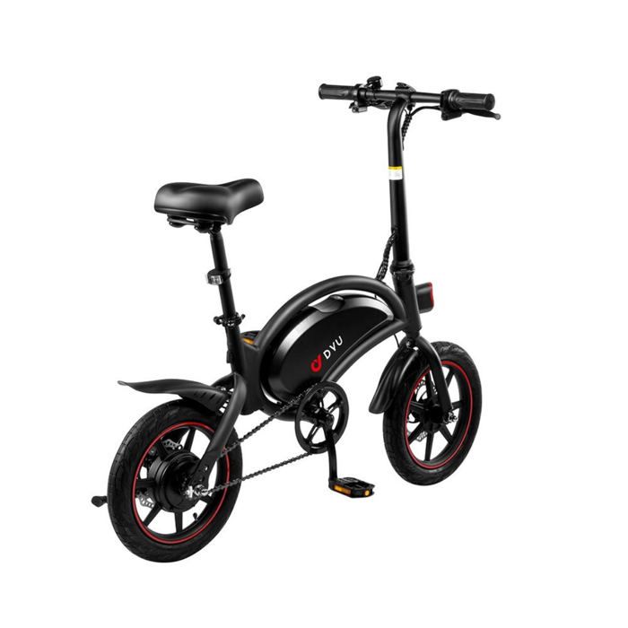 Vélo Électrique DYU D3F 14 Pouces 25km/h - Moteur 250W Batterie 36V10Ah Freins À Disque - Noir