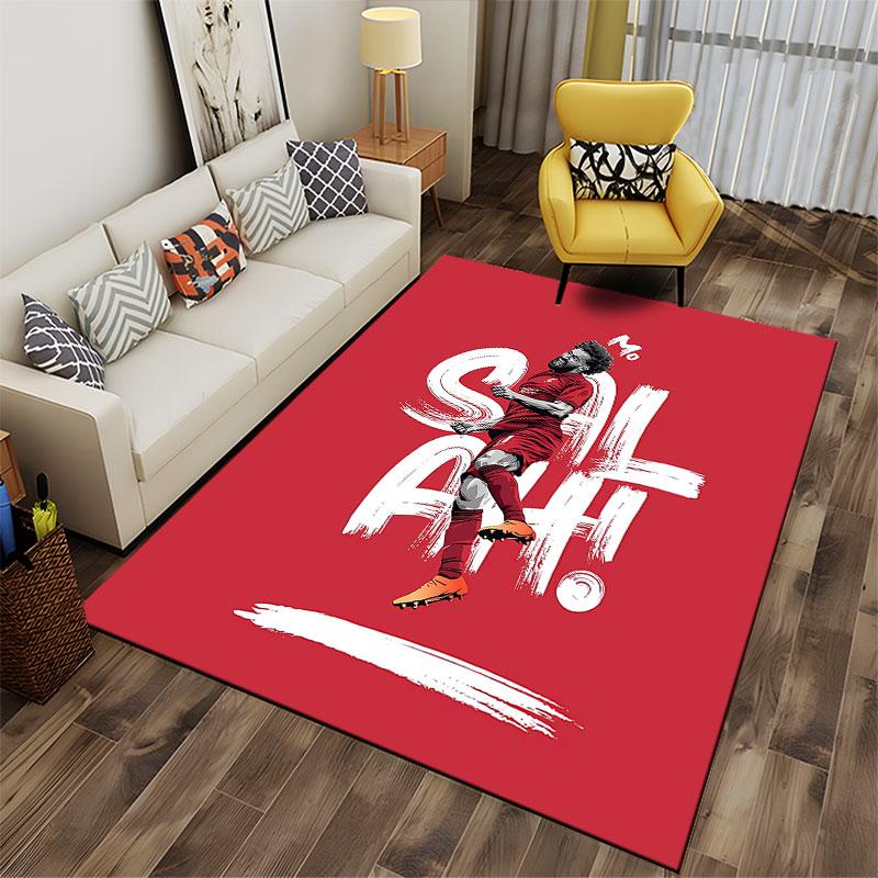 Red Player Graphic Carpet Suitable As a Non-slip Mat for the Living Room or Bedroom Sofa