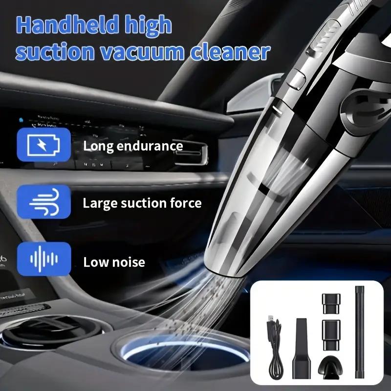 Powerful Portable Cordless Vacuum Cleaner Large Capacity, Aluminum Blade Suction Port, Upgraded Large Battery Suitable For Home And Car Cleaning