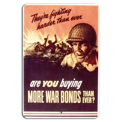 Support Our Heroes Buy More War Bonds TodayAluminumtin sign 20x30cm(7.8x11.8inch)