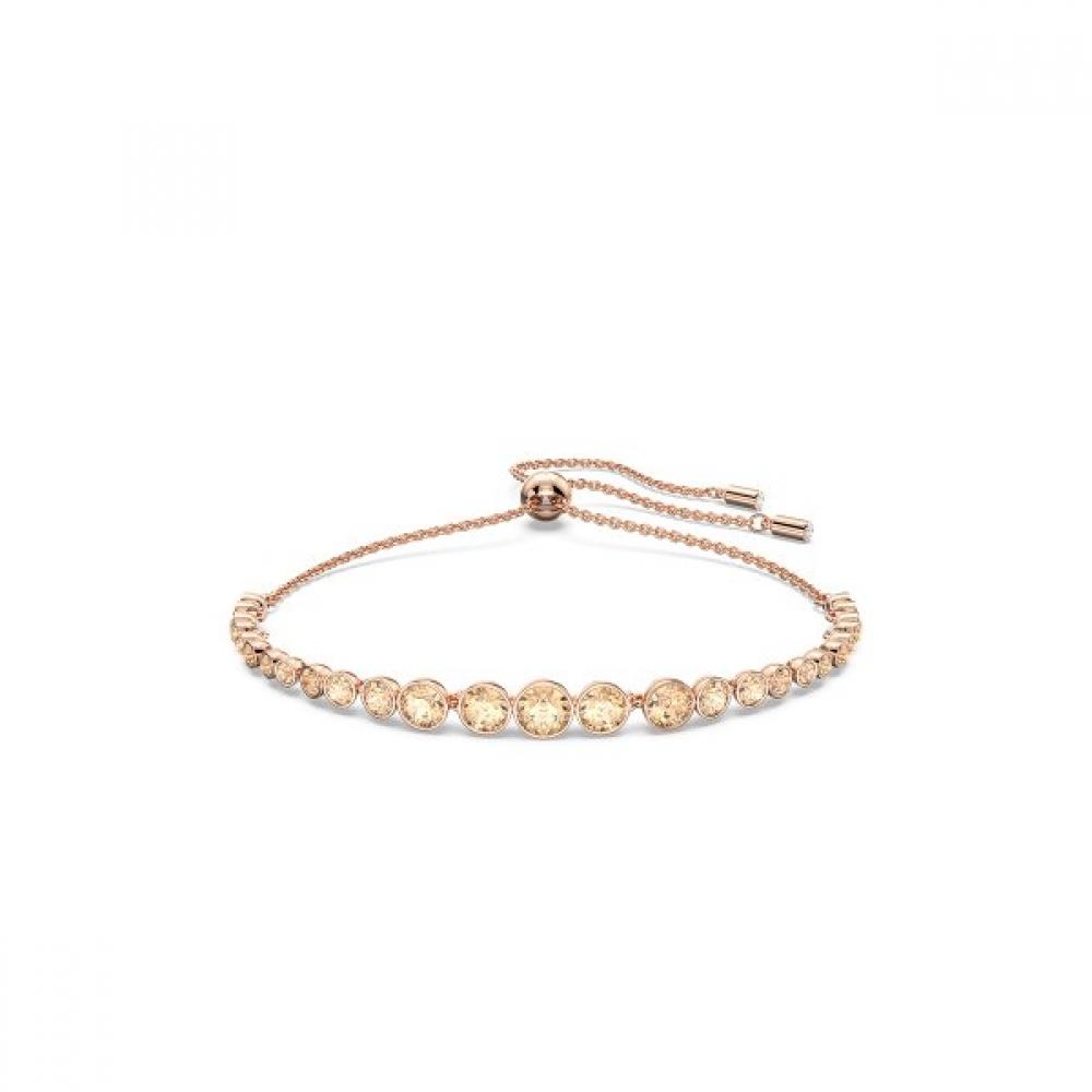 Swarovski [authentic Product Shopping Bag Included] Pink Rose Gold Bracelet 5663