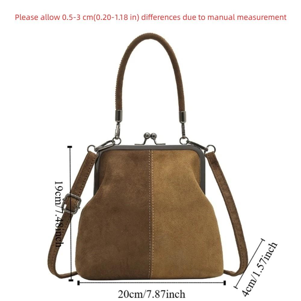 PU Retro mattierte Handtasche Kussverschluss Clutch Umhängetasche Leder Crossbody Tasche Tägliche Aktivitäten