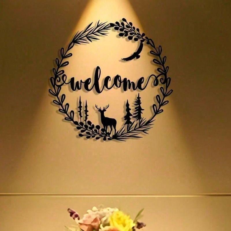 Fashion Metal Wall Decor for Entryway Office Bedroom